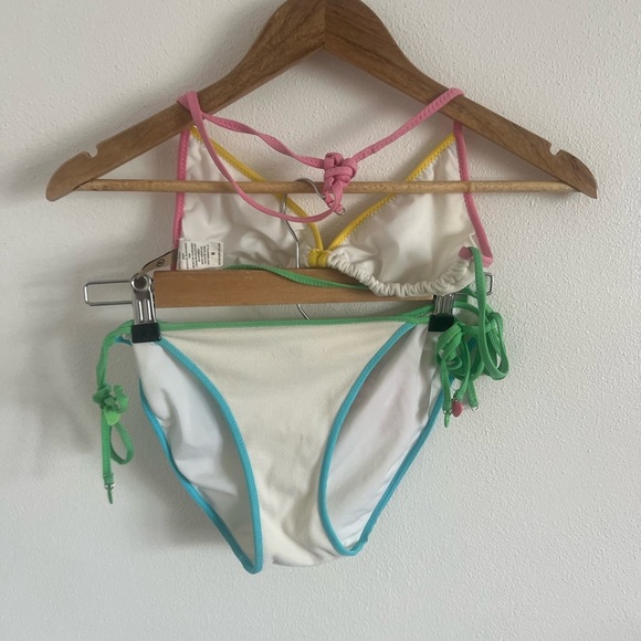 Y2K Vintage Juicy Couture Terry Cloth Rainbow Jumpsuit, size small - Picture 8 of 13